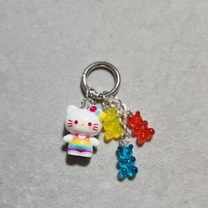 Hello Kitty Rainbow Charm Keychain with Gummy Bears